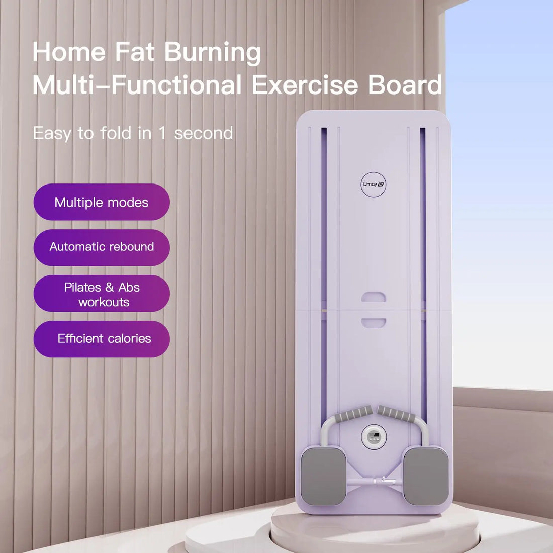 Multifunctional Pilates & Ab Board – Smart Home Reformer for Core, Glutes & Total Body Training